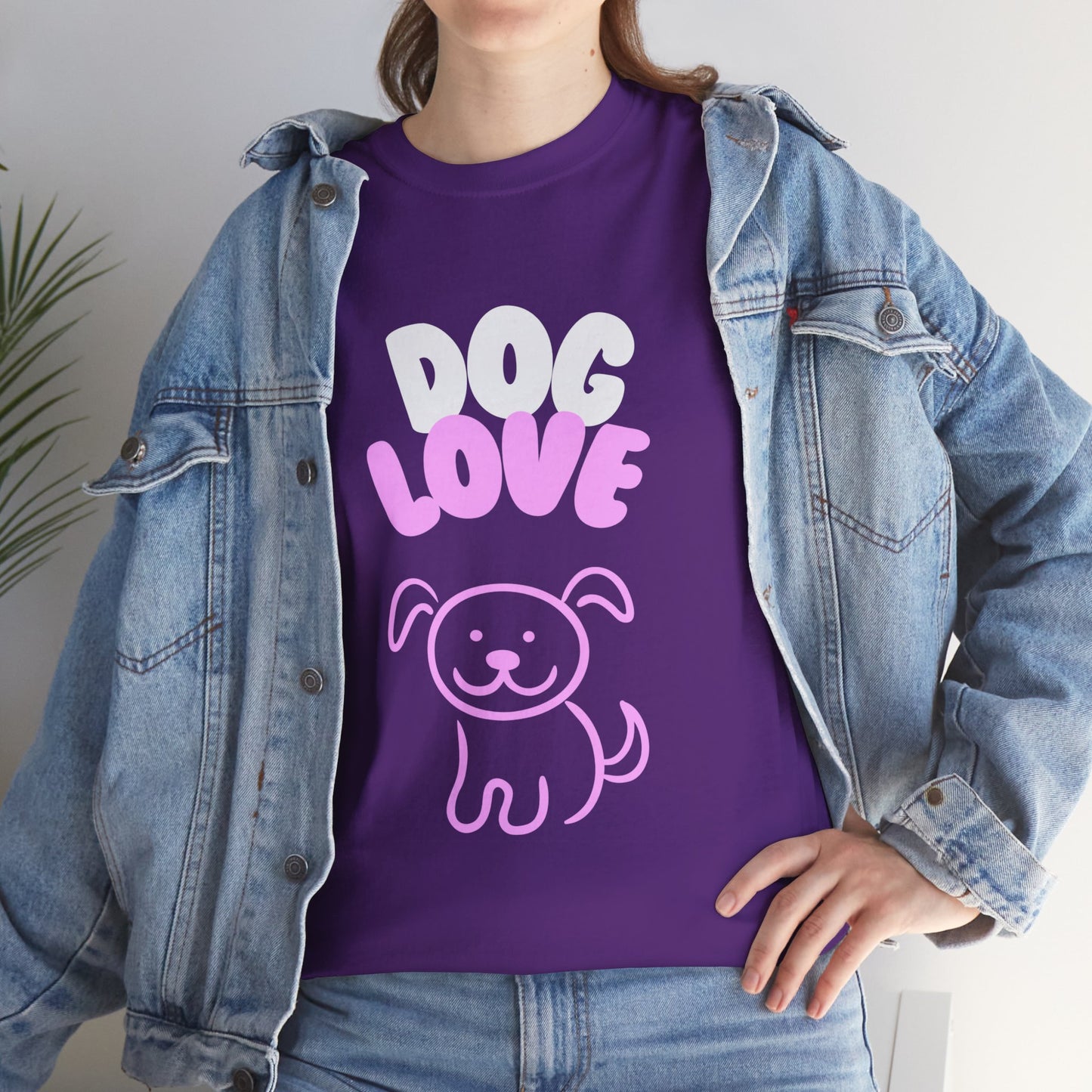DOG LOVE Cute Heavy Cotton T Shirt